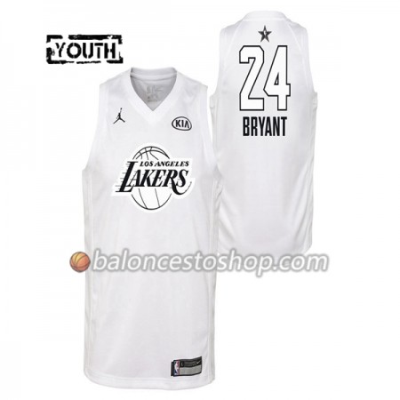 Camiseta Niños NBA Los Angeles Lakers Kobe Bryant 24 2018 All-Star Jordan Brand Blanco Swingman
